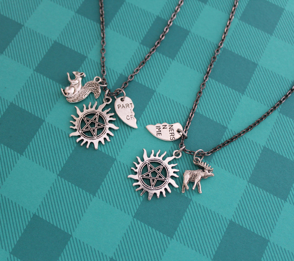 Sam and Dean Best Friend Necklace Set – BombDotComGeekery