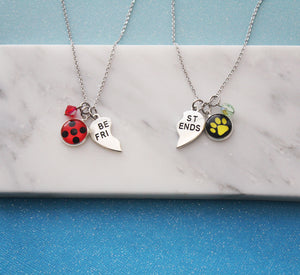 Miraculous ladybug friendship necklace Clearance
