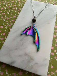 Magical Multichrome Dragon Wing Pendant