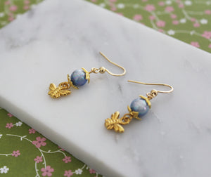 Gold Bee Earrings