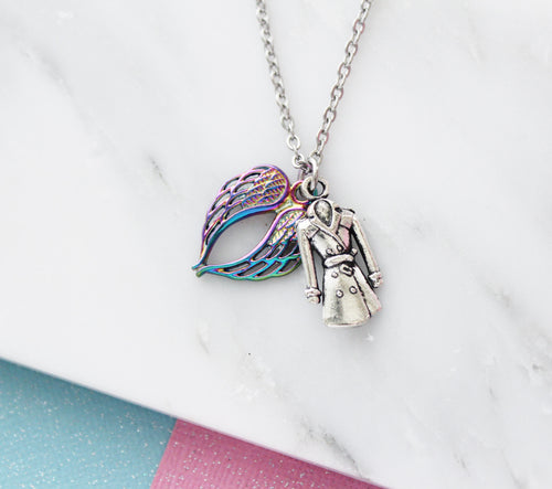 Rainbow Wing Castiel Necklace