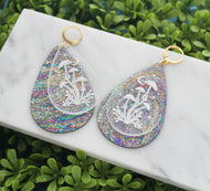 Glitter Magical Mushroom Earrings