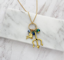 Gold Percy Trident Necklace