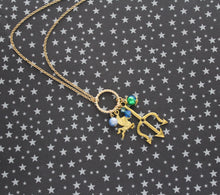 Gold Percy Trident Necklace