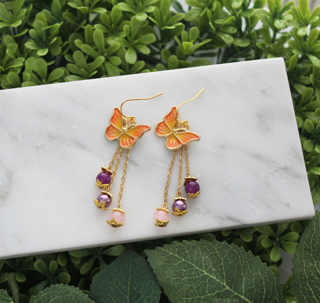 Sunset Butterfly Earrings