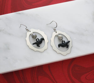 Raven Portrait Earrings