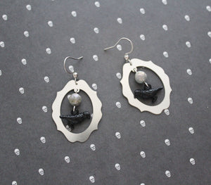 Raven Portrait Earrings