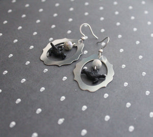 Raven Portrait Earrings