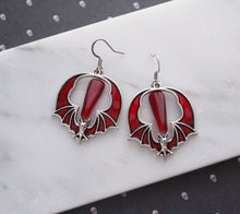 Blooddrop Jewel Bat Earrings