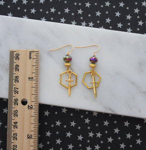 Royal Gold Blade Earrings