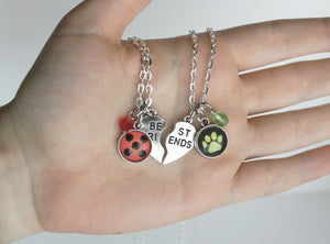 Ladybug Friendship Necklace Set