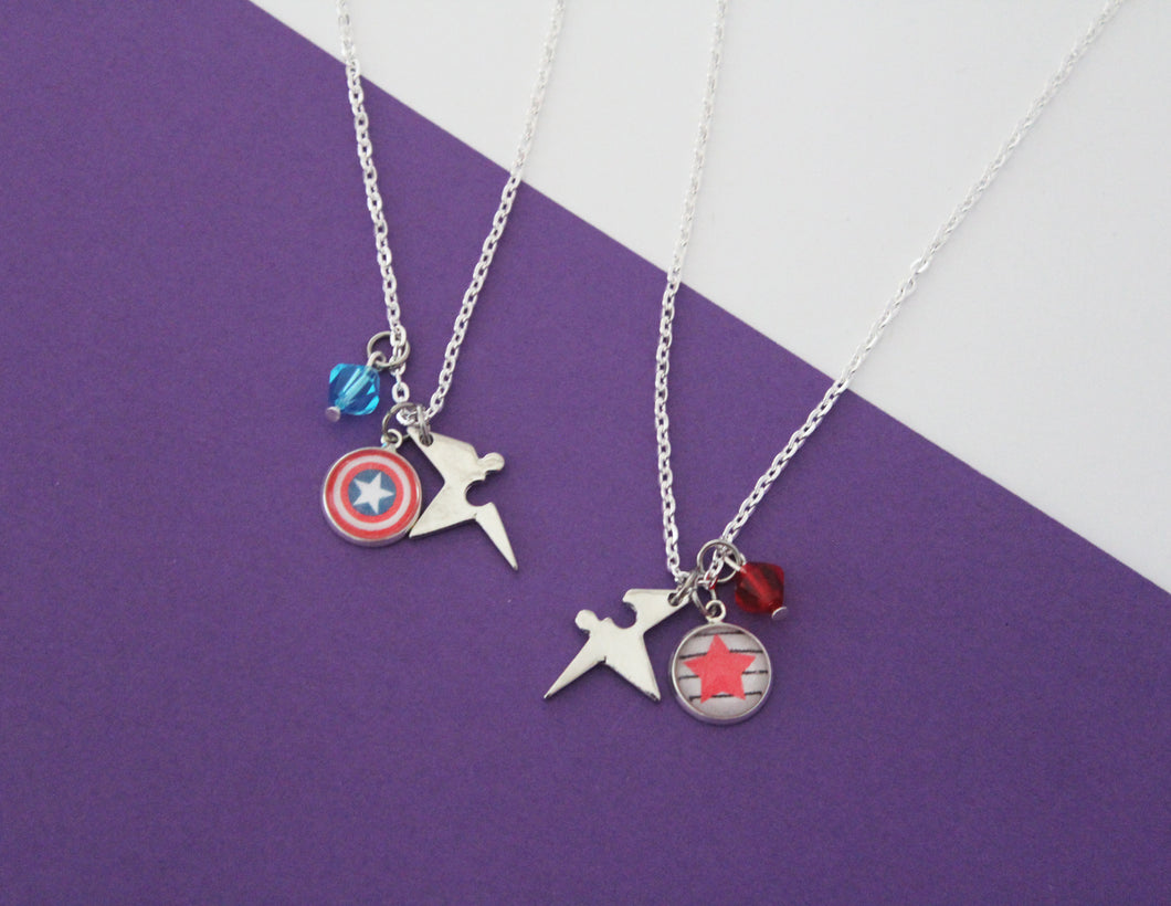 Steve Bucky Star Friendship Charm Necklace Set