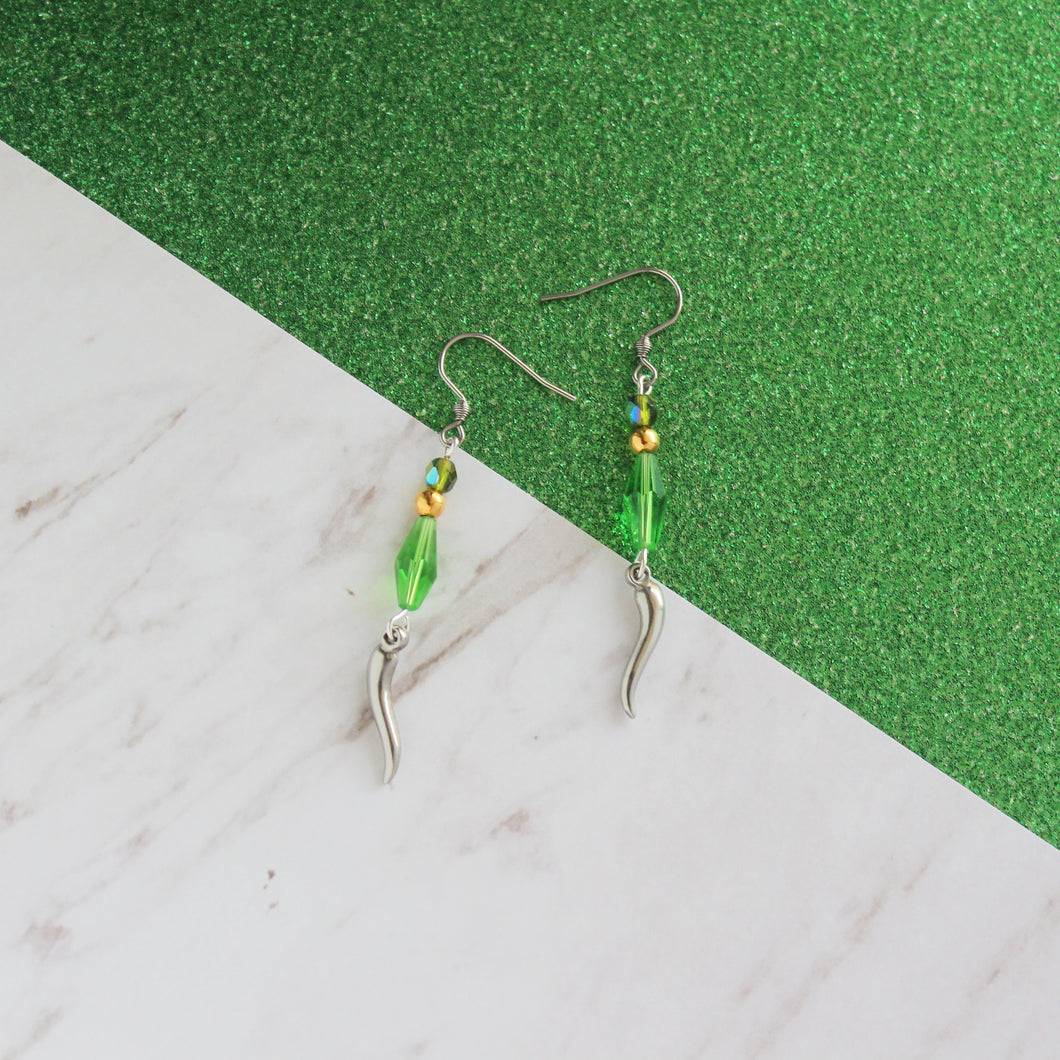 God of Mischief Horn Earrings