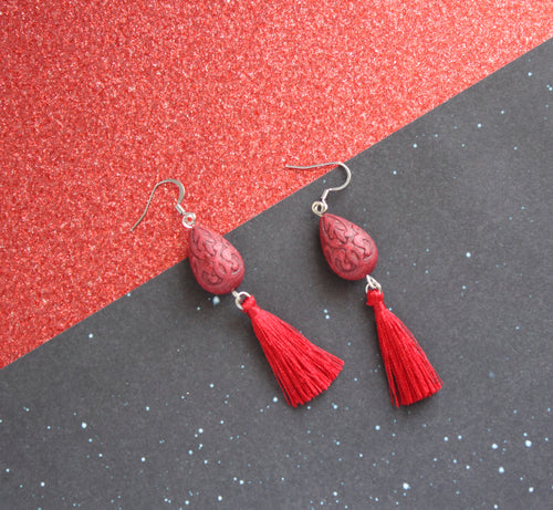 Scarlet Witch Tassel Earrings