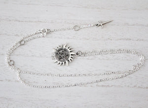 Silver Supernatural Logo Pendant Necklace