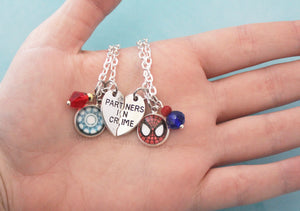 Tony and Peter Friendship Necklace Set