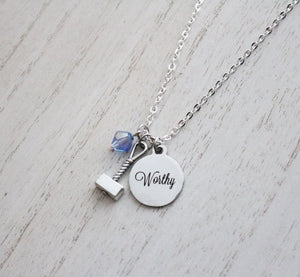 Worthy Quote Charm Necklace